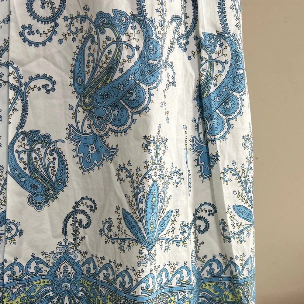 🩵🤍Talbots Blue Paisley A-Line Women's Skirt